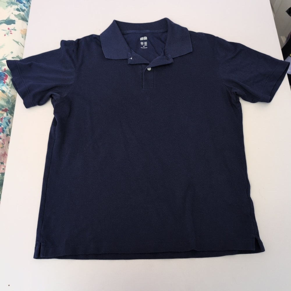 Uniqlo Airism Dark Blue Polo Shirt